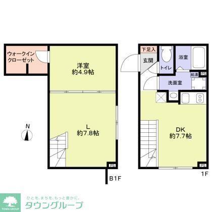 VISTA MAGOME(1LDK/1階)の間取り写真