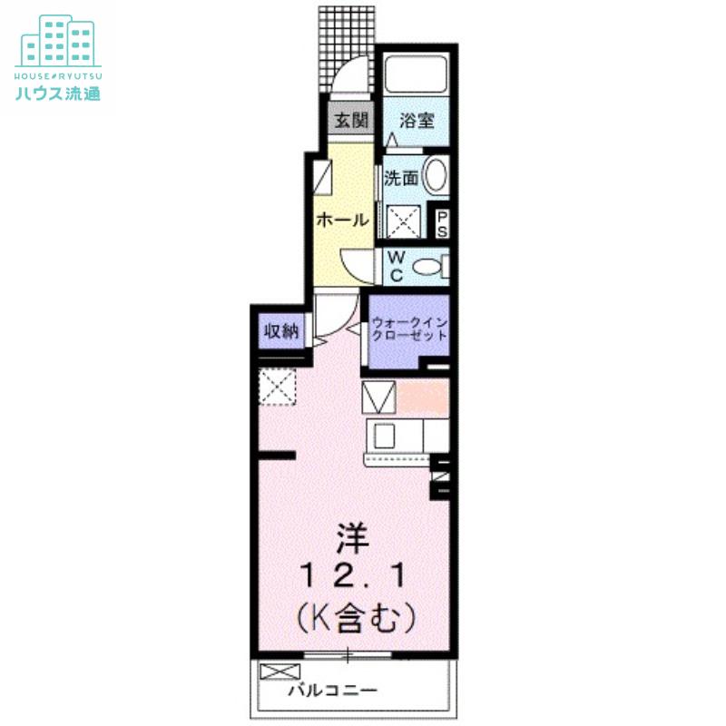 ジョイアポート(ワンルーム/1階)の間取り写真