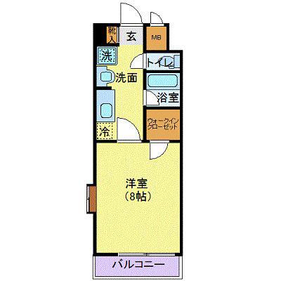 PINE上杉(1K/9階)の間取り写真