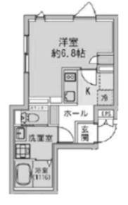 FABRIC 蒲田(1K/5階)の間取り写真