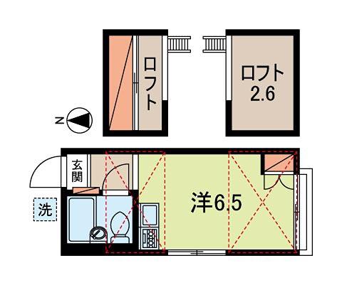 サットンプレイス高円寺(ワンルーム/2階)の間取り写真