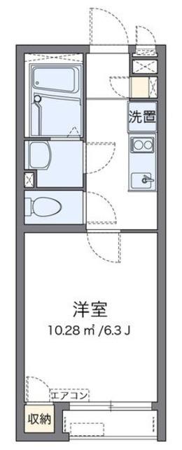 クレイノNEW GREENIII(1K/2階)の間取り写真