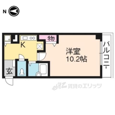 MS MIGNON下鴨(1K/4階)の間取り写真
