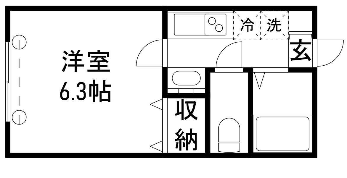 グレースコート吉祥寺(1K/2階)の間取り写真