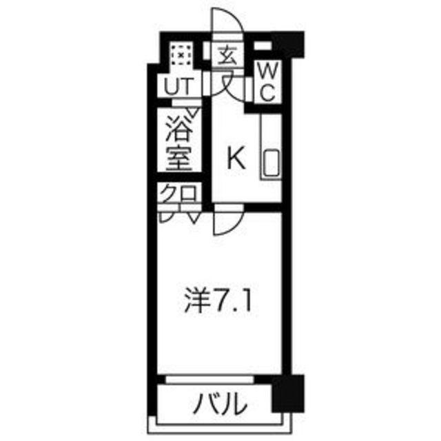 サヴォイ・スタジオスイーツ(1K/12階)の間取り写真