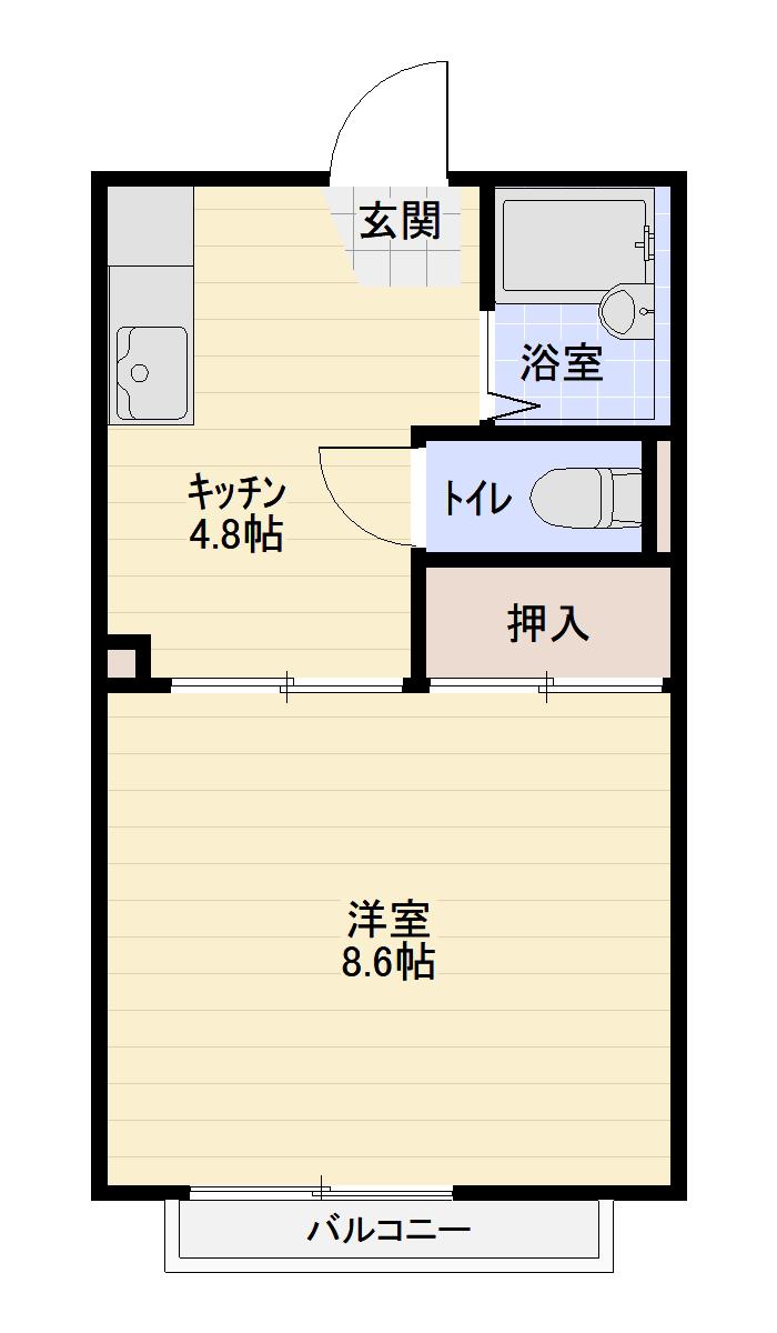 コーポセレクション(1K/2階)の間取り写真