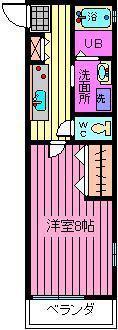 ラヴィッサンヴィーII(1K/3階)の間取り写真