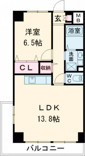 セルテス3(1LDK/7階)の間取り写真