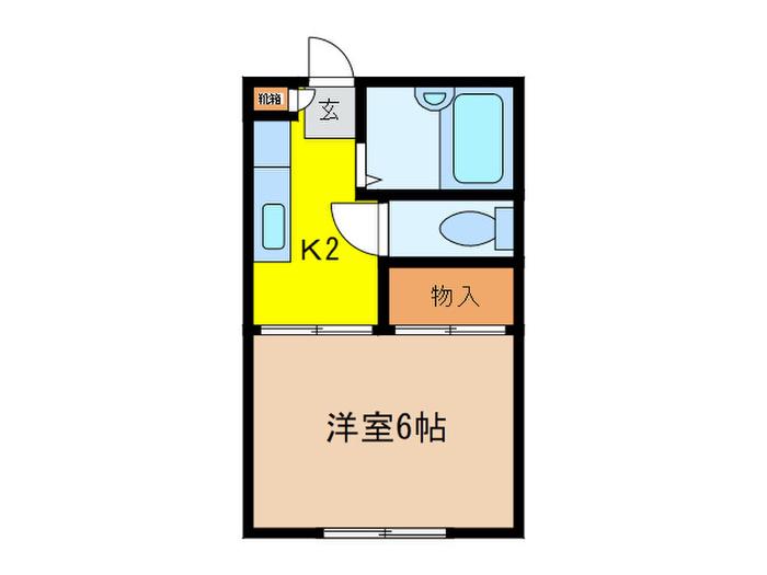マ・メゾンK(1K/1階)の間取り写真