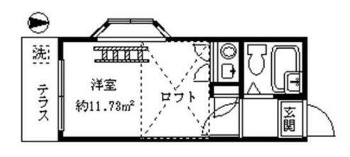 ライフピアウエスト(ワンルーム/2階)の間取り写真