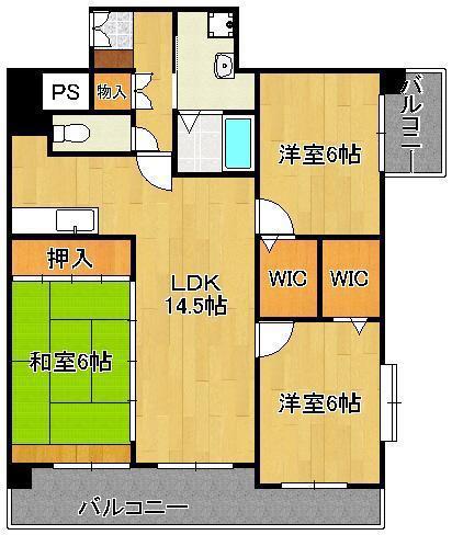 アヴァンセ学術都市(3LDK/3階)の間取り写真