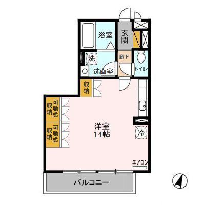 ステイドリームヒロ(ワンルーム/3階)の間取り写真