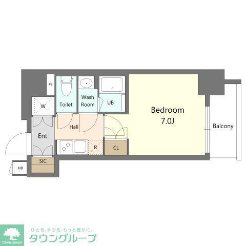 S-RESIDENCE戸田公園(1K/11階)の間取り写真