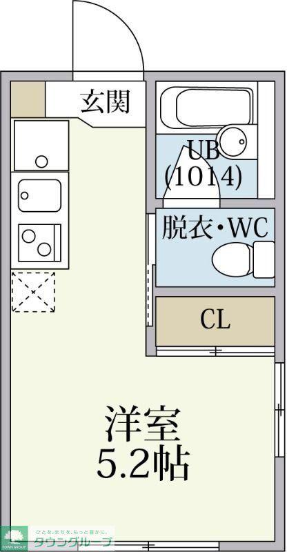 モアナコート北綾瀬(ワンルーム/1階)の間取り写真