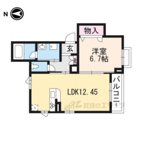東和シャーメゾン2番館(1LDK/3階)の間取り写真