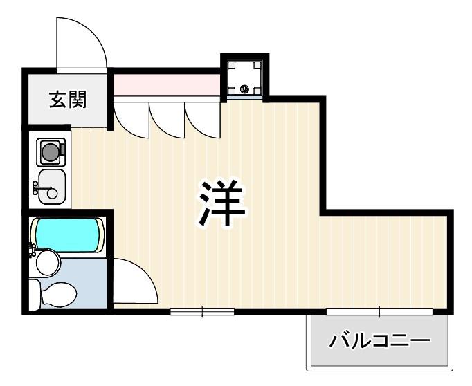 プレアール立花(ワンルーム/5階)の間取り写真