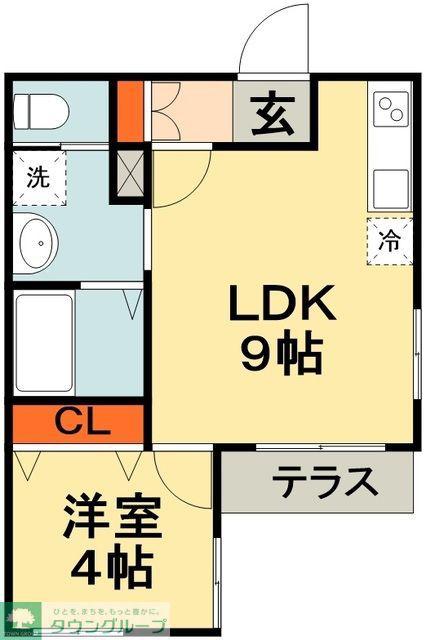FLORAISON(1DK/1階)の間取り写真