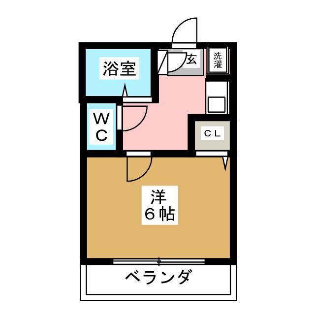 パークメゾン中野坂上(1K/1階)の間取り写真