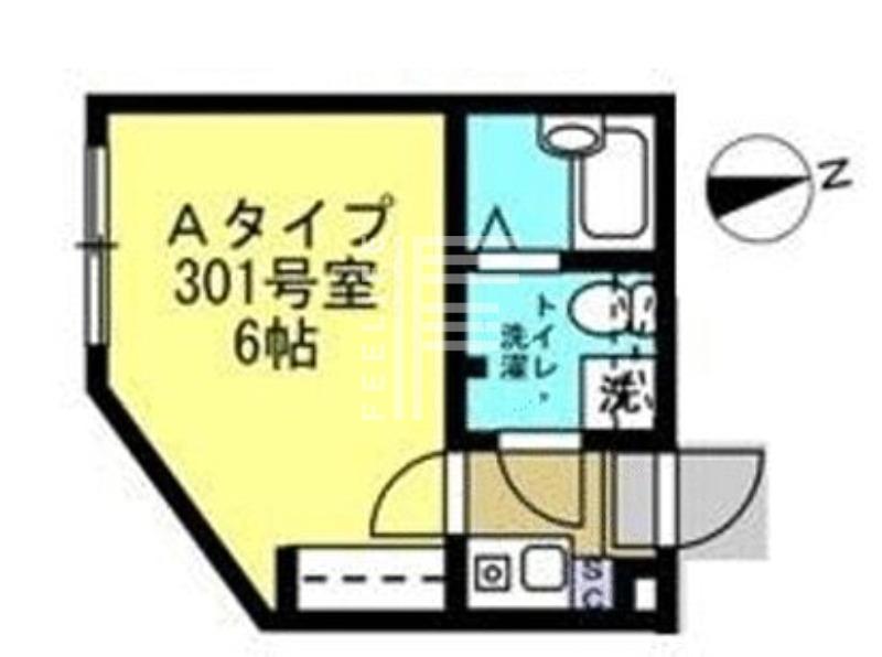 SINCREASE中村橋(1K/3階)の間取り写真