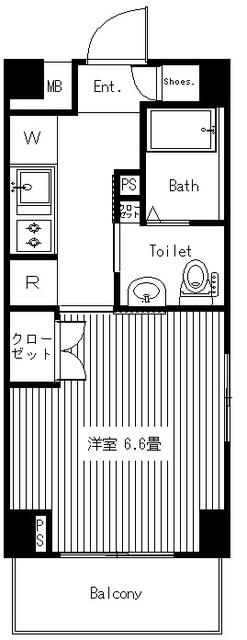 ガーラ渋谷常磐松(1K/5階)の間取り写真