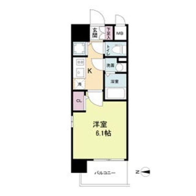 エスリードレジデンス大阪福島イースト(1K/3階)の間取り写真