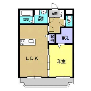 BRIGHTLY PLACE(1LDK/3階)の間取り写真