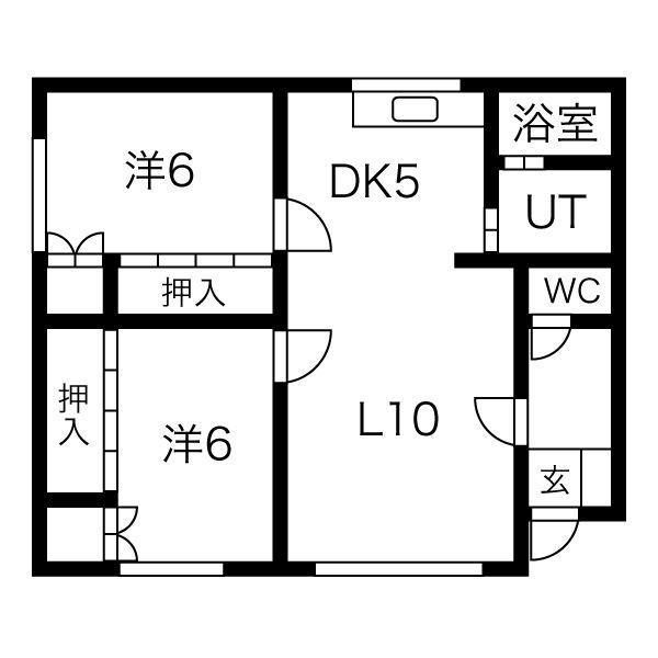 フリーダム2-5(2LDK/2階)の間取り写真