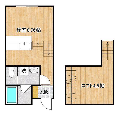I BASE AINO III(ワンルーム/1階)の間取り写真
