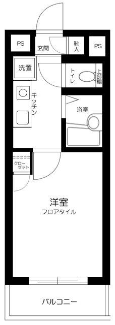 スカイコート新宿落合第6(1K/4階)の間取り写真