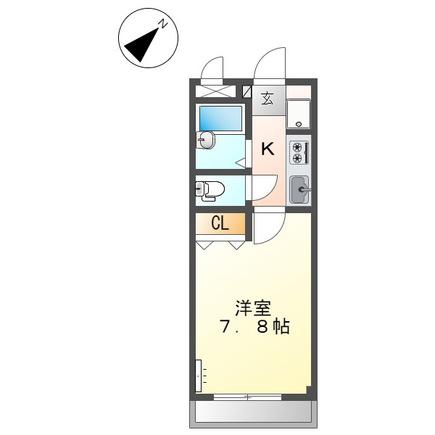 フェニックス(1K/3階)の間取り写真