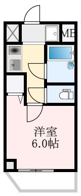 ルミエールS(1K/3階)の間取り写真