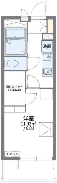レオパレスウブスナ(1K/2階)の間取り写真