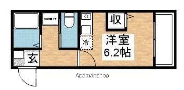 リック六本松(ワンルーム/1階)の間取り写真