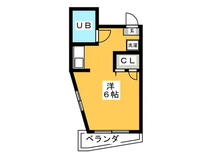 キンコーハイツI(ワンルーム/3階)の間取り写真