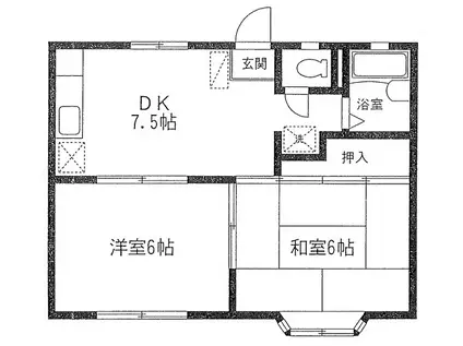 メゾンド・スリジェ(2DK/2階)の間取り写真