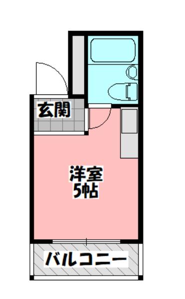 TS CUBE 緑町(ワンルーム/5階)の間取り写真