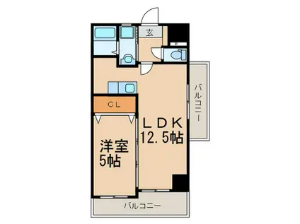 THE SQUARE・GRAND RESIDENCE(1LDK/10階)の間取り写真
