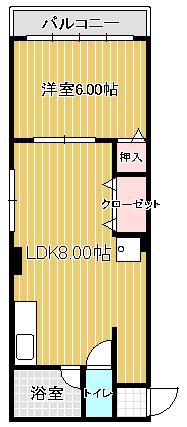 KAZUKI.BLD(ワンルーム/2階)の間取り写真