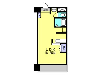 ひまわりやなべ(ワンルーム/5階)の間取り写真