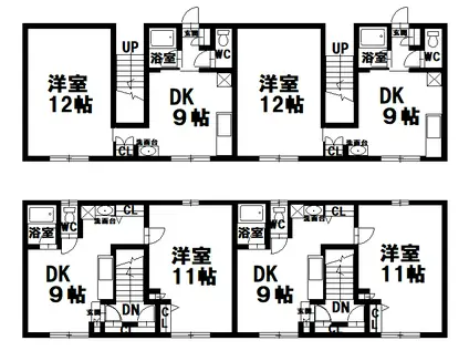 秋田県秋田市下新城中野字街道端西241番285(1DK/2階)の間取り写真
