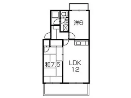 カーサカジマII(2LDK/2階)の間取り写真