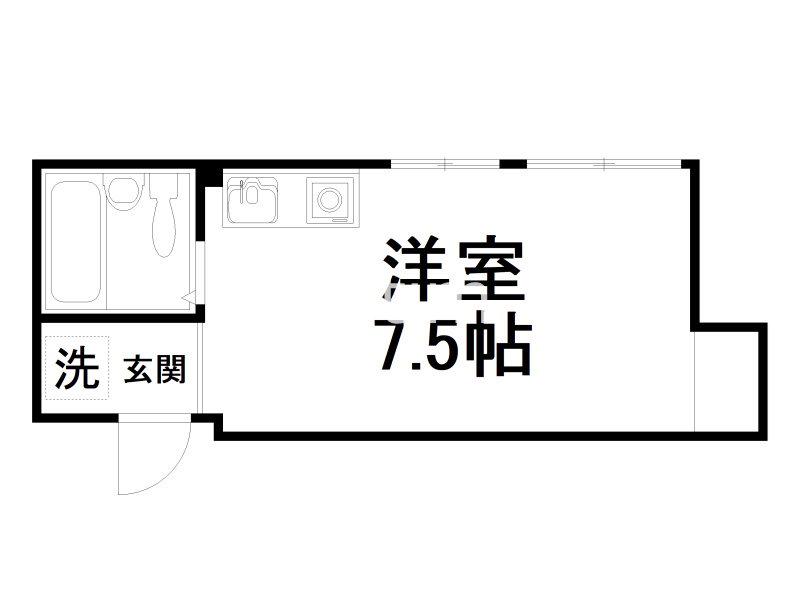 RUFF京町(ワンルーム/1階)の間取り写真