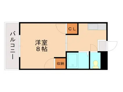 タイガーハイツII(1K/3階)の間取り写真