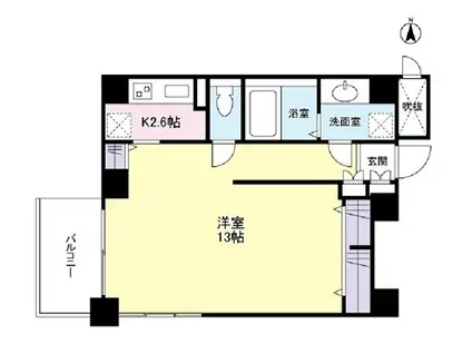 スタイリオ恵比寿スカイ(1LDK/3階)の間取り写真