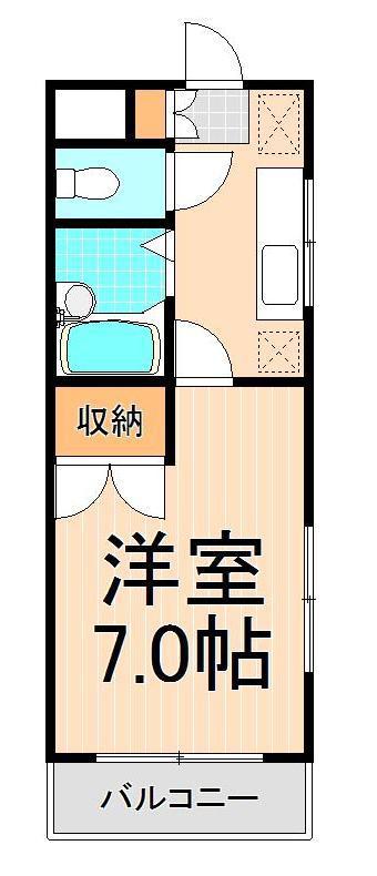 ミヤマエ弐番館(1K/4階)の間取り写真