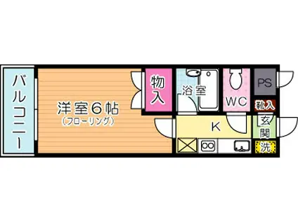 田中第10ハイツ(1K/3階)の間取り写真