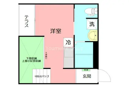 ミネルバ(ワンルーム/1階)の間取り写真