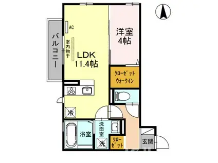 ピュア・リリアス II(1LDK/2階)の間取り写真