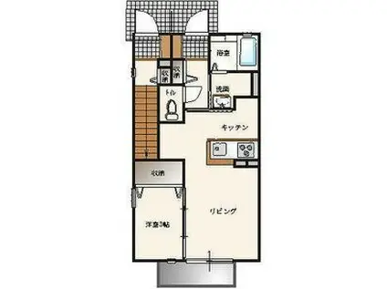 メゾン・きらめき C棟(1LDK/1階)の間取り写真