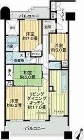 ライオンズプラザ三河安城(4LDK/13階)の間取り写真